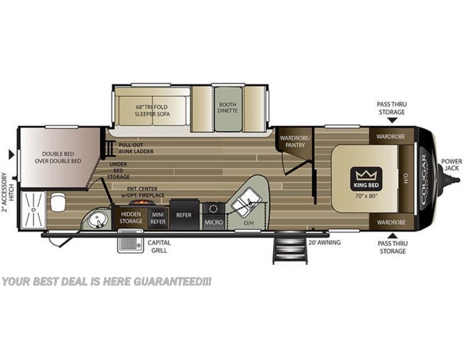 2023 KEYSTONE COUGAR 1/2 TON 29BHSWE, , floor-plans-day image number 0